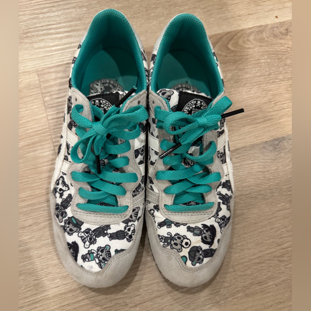Onitsuka Tiger x Tokidoki Collab by Asics Teal Sneakers 6.5